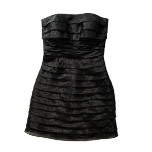 BCBG Black Strapless Mini Cocktail Dress